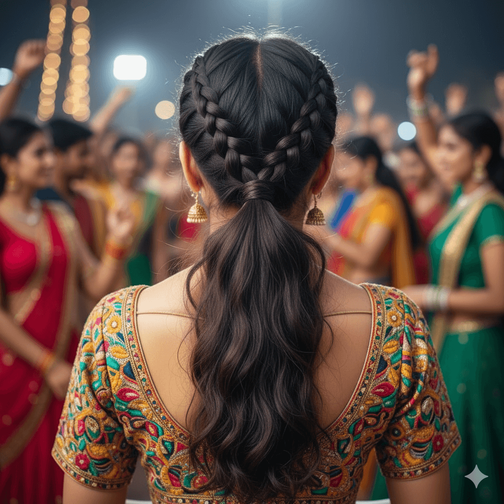 Double French/Dutch Braid Ponytail